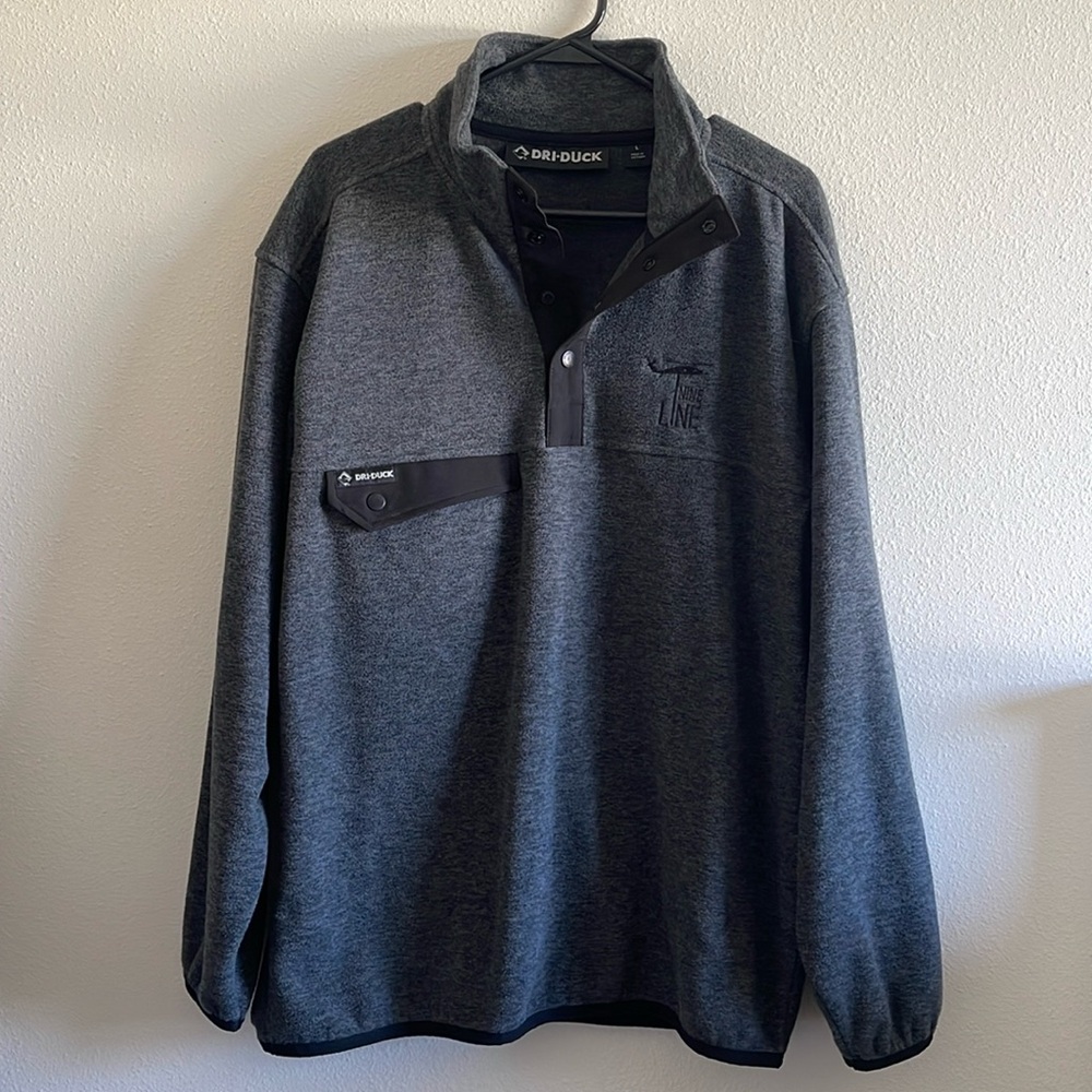 Men's Nine Line Apparel 4 Button Fleece Pullover Size Large | Like new! No flaws